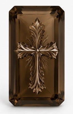 Handcrafted Smoky Quartz Sacred Cross