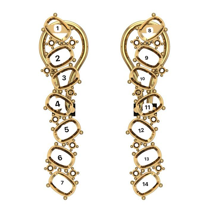 Sample Earring position map